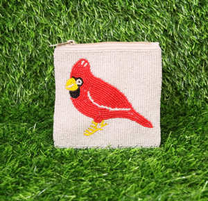 Monedero con cuentas de fiesta para mujer con estilo, diseño cuadrado pequeño, billetera de pavo real rojo para niños, monederos de tela coloridos, cierre de cremallera, lo último - Product Image 3