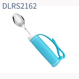 Ensemble de vaisselle adaptative pour personnes âgées et handicapées Poignées en plastique en acier inoxydable Ensemble de vaisselle de rééducation anti-tremblement pour aide alimentaire - Product Image 2
