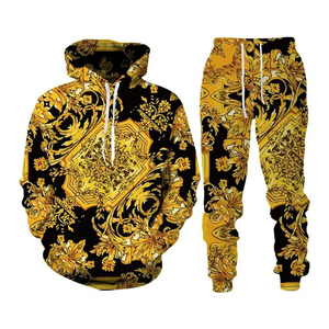 Survêtement de sport personnalisé de haute qualité, ensemble de jogging, tenue d'entraînement, 100% coton léger à capuche, imprimé animal - Product Image 6