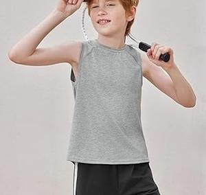 Cuello redondo Slim Fit sin mangas 100% algodón hecho camiseta sin mangas músculos Fit camisa chaleco camisetas transpirables al por mayor camiseta sin mangas al por mayor - Product Image 2