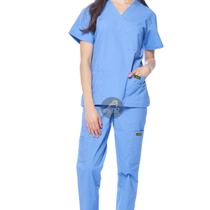 Nuevos Uniformes de Enfermería de Jersey Transpirable de Mezcla de Algodón a la Moda para Mujer, Conjunto de Uniformes de Hospital de Verano con Logotipo Personalizado AERO FASTER - Product Image 4