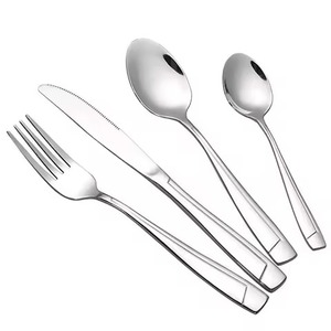 Ensemble de couverts en acier inoxydable de luxe poli miroir pour les mariages, comprend des cuillères à dîner, une cuillère à soupe, une fourchette et une cuillère à soupe - Product Image 3