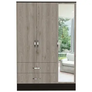 Factory Wholesale Modern Mirrored Armoire wardrobe closet with mirror and drawers