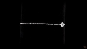 Pulsera de diamantes cultivados en laboratorio con corte de cojín de 0,49 quilates, oro blanco de 14 quilates, cadena minimalista de 7 pulgadas, VVS VS EF, joyería fina de Color - Product Image 2