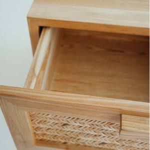 Haute qualité moderne bois rotin armoire chevet bohème rotin naturel table de chevet avec rangement meubles de maison du Vietnam - Product Image 4