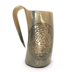 Mug en corne de buffle gravé, prix les plus bas, mug en corne artisanal authentique, élégance rustique, mug en corne - Product Image 1