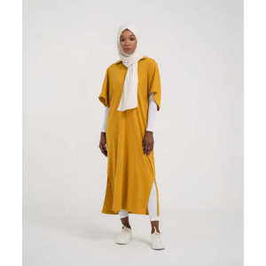 Women's <b>Linen</b> Collar Dress - Product Image 1