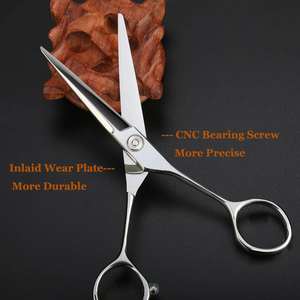 Ciseaux à cheveux professionnels en acier japonais 440C, 6 pouces, ciseaux de salon, ciseaux droits en acier inoxydable pour la beauté - Product Image 2