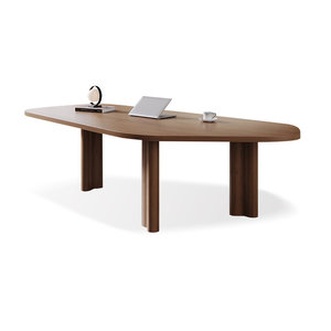 Modern <b>Solid</b> <b>Wood</b> Rectangular Executive Writing <b>Desk</b> Freestanding USA Origin for Office and Home Study - Product Image 2