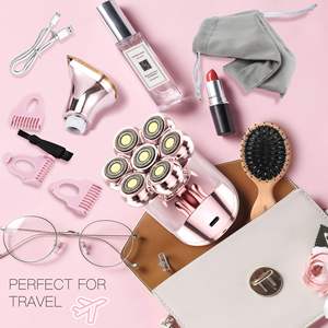 Afeitadora Eléctrica Indolora para Mujer, Depiladora Corporal y de Bikini, Maquinilla Rotatoria con Alimentación USB, Resistente al Agua, Lavable, Certificación IPX7, Repuesto - Product Image 1