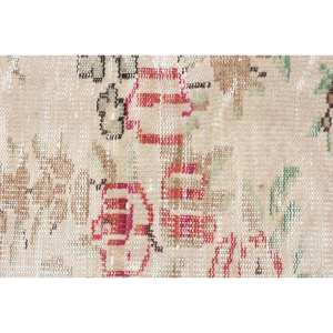 Alfombra Clásica Beige Roja de Gran Tamaño Estilo Kilim Turco Ecológica para Comedor 3.9 x 7.5 pies, Rectangular de Lana y Látex de 10mm con Diseño Patchwork - Product Image 5