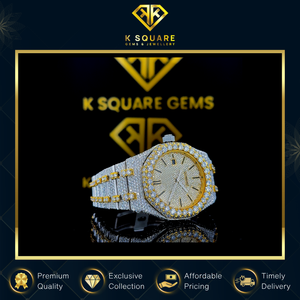 Montre automatique analogique en quartz de haute qualité, résistante à l'eau, avec bracelet en silicone, unisexe, avec diamants en moissanite, en gros - Product Image 5