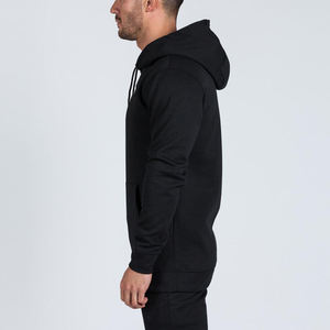 Conjunto de Sudadera con capucha de hombre de invierno negro sólido con logotipo personalizado último diseño sudadera de gran tamaño 3D impreso gráfico bordado Technics ODM - Product Image 3