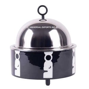 Juego de tres calentadores de comida de metal de diseño árabe, cazuela hecha a mano de calidad premium, calentador de comida de metal de diseñador de alta calidad - Product Image 3