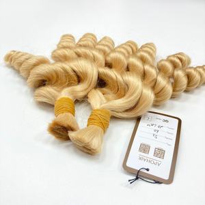 Haute Qualité Non Transformés Blanc Blonde Remy Extensions de Cheveux Corps Ondulé En Vrac En Gros-Cheveux Humains Non Transformés - Product Image 2