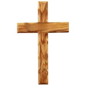 Cruz de pared sencilla hecha de madera de olivo - Product Image 1