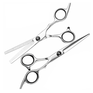 Morgans Industries MI-BS-0001 Stainless Steel 4Cr13 Hair Scissors Sharp Blade <b>Thinning</b> Right Handed Medium Long Handle Blue <b>Ring</b> - Product Image 6