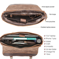 Étui en cuir véritable pour ordinateur portable, support pour ordinateur portable, housse de protection portable pour ordinateur portable, sac simple à bandoulière, usage quotidien, écologique, durable