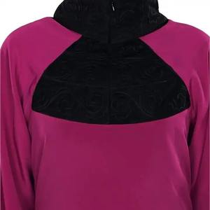 Plaine musulman personnalisé tissu plaqué volant 2024 dernières conceptions turc islamique Abayas Khimar vente en gros en vrac volant vers le bas abaya - Product Image 6