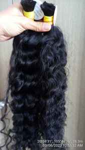 ธรรมชาติจำนวนมากหยิกผมสีดำแน่นประหลาดขดRemyผมจากมนุษย์ผมสีต่างๆตามความต้องการ - Product Image 6