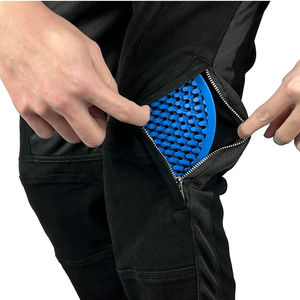 Pantalones de Motociclista Negros y Grises para Hombre, Diseño Segmentado con Protección Extraíble, Jeans de Mezclilla Protectoras para Motociclismo - Product Image 5