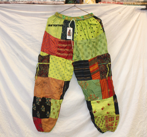 Parche de algodón hecho a mano trabajo HAREM indio cosido a mano Multi parche trabajo pantalón comodidad parche trabajo Harem pantalón - Product Image 2