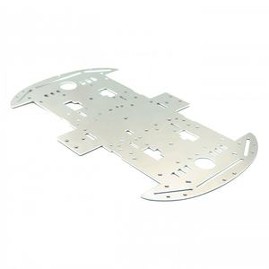 EParthub 4WD Allrad-Smart-Car-Chassis 1,5mm Allradantrieb Bodenplatte rundes Aluminium-Roboter-Tracking-Auto - Product Image 4