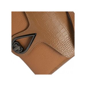 Borsa a Tracolla Strutturata in Vera Pelle di Doppio Cuoio e Pelle di Coccodrillo - Made in Italy - Art. 24047 - Product Image 3