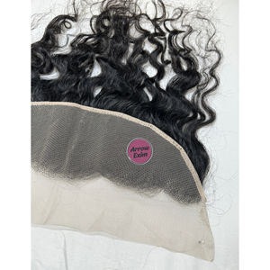 Extensions de cheveux indiens bruts bouclés naturels avec lace frontal suisse 100% vierge avec un seul donneur Fournisseur en gros d'exportation - Product Image 5