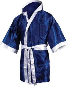 Bata de boxeo Premium con capucha en la espalda y logotipo de diseño personalizado dorado La mejor calidad 100% Poliéster Satén Boxing Rob 2017 - Product Image 1