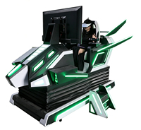 Simulateur de vol VR avec joystick et LED, plateforme dynamique multi-axes, machine d'arcade de réalité virtuelle commerciale