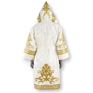 Vente en gros Robe de boxe pleine longueur personnalisée 100% Polyester Robe de costume d'arts martiaux MMA avec marque de distributeur - Product Image 4
