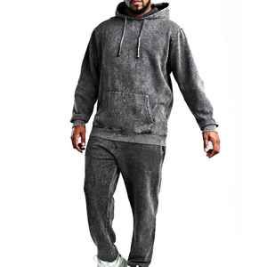 Survêtement délavé à l'acide de qualité supérieure pour hommes prix raisonnable fabriqué en usine jogging en coton haute visibilité nouvelle tendance survêtement pour hommes - Product Image 1