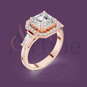 Bague de mariage Moissanite ovale 14K pour elle - Product Image 1