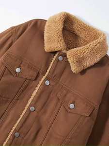 แจ็คเก็ตยีนส์ผู้ชายแฟชั่นใหม่ระดับพรีเมียม แต่งขนสัตว์ ทรงเข้ารูป แขนยาว มีกระเป๋าหลายช่อง สไตล์ลำลองคลาสสิก เหมาะสำหรับกิจกรรมกลางแจ้ง - Product Image 2