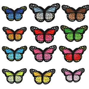 Animaux brodés dessin animé papillon tissu Patch vêtements accessoires Patch en stock tissu brodé Patch - Product Image 1