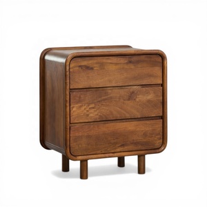 Commode à tiroirs en bois de manguier massif GAIA |   Meubles de chambre à coucher de style Japandi Mid-Century Modern |   Armoire de rangement bio au design luxueux - Product Image 4