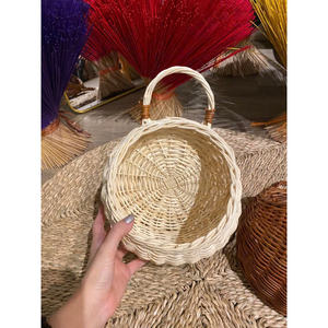 Atractivo artículo de decoración cesta colgante redonda de ratán en cocina productos de decoración del hogar artesanías naturales - Product Image 5