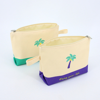 Sac à maquillage personnalisé BSCI avec fermeture éclair, en toile de coton recyclée écologique, pochette pour accessoires, trousse de maquillage avec impression personnalisée