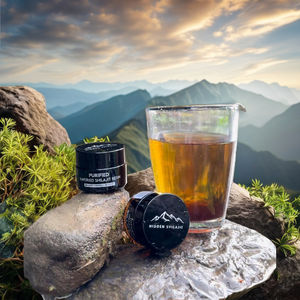 Organic Himalayan <b>Shilajit</b> <b>Resin</b> Lab Tested & Sun-Dried Gold Graded Oral Liquid in Bottle for Adults Direct From the Mountains - Product Image 3