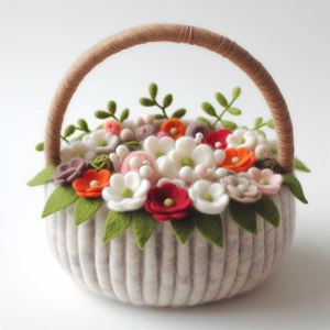 ตะกร้าขนสัตว์สำหรับตกแต่งสำหรับจัดเก็บและจัดระเบียบทำด้วยมือด้วยความรักและดูแลตะกร้าสำหรับพืช - Product Image 2