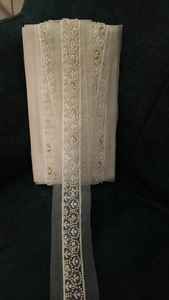 Tela de encaje con cuentas bordadas de alta calidad al por mayor con flores 3D, lentejuelas, perlas y tul brillante para Boda nupcial - Product Image 5