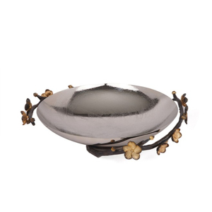 Highest Quality Metal <b>Salad</b> <b>Serving</b> <b>Bowl</b> Modern Style Gold Metal Decorative <b>Bowl</b> With Flower Branches In Best Price - Product Image 3