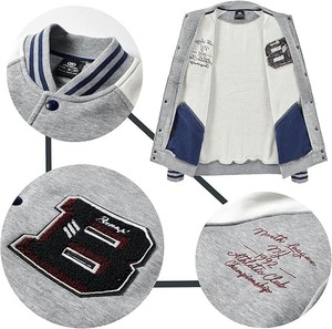 Hommes Femmes Manches Longues Lettres Casual Manteaux Varsity Jacket Baseball Bouton Vestes Chenille Broderie Vente D'hiver Remise - Product Image 3