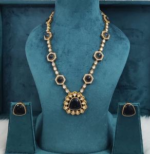 ชุดสร้อยคอโมนาลิซ่า สโตน บาส และ โพลกี้ ดีไซน์เรียบง่าย เหมาะสำหรับงานปาร์ตี้ ชุดลำลอง คุณภาพพรีเมียม - Product Image 6