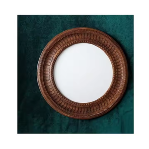 Miroir mural en bois avec attrait artistique pour les petits espaces comme les salles de bain cadre en bois par Azora Industries - Product Image 1