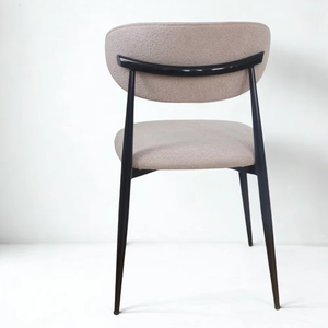 เก้าอี้รับประทานอาหารผ้าฝ้ายทันสมัย MELORA พร้อมเบาะนั่งและพนักพิงบุนวม เหมาะสำหรับการใช้งานเชิงพาณิชย์และตกแต่งภายในบ้าน - Product Image 3