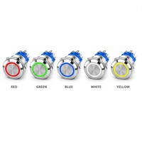 Interrupteur d'alimentation pour ordinateur PC en métal, bouton poussoir momentané marche/arrêt et réinitialisation, longueur 15 cm, 220 V, LED intelligente, protection IP65, 3 A