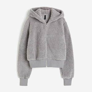 <b>Teddy</b> Zip-through Hoodie <b>Women's</b> Hoodies High Quality Streetwear Customized Fabric Hoodie for Girls - Product Image 1