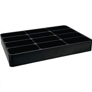 <b>Drawer</b> Organizers LOGS 133 Insert Black <b>Plastic</b> 12-Way H48xB338xD238mm Pack of 6 - Product Image 3